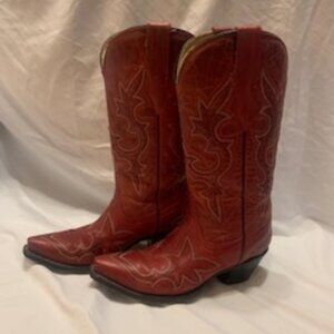 Corral red cowgirl boots